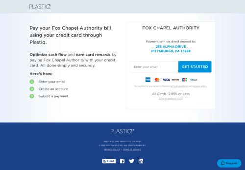 
                            13. Pay Fox Chapel Authority with Plastiq