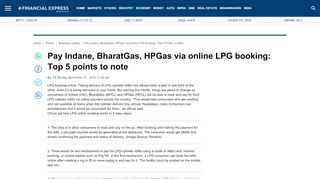 
                            12. Pay Indane, BharatGas, HPGas via online LPG booking: Top 5 points ...