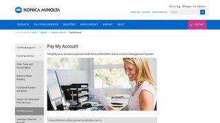 
                            6. Pay my account - Konica Minolta