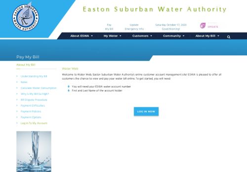 
                            8. Pay My Bill - Easton Suburban Water Authority