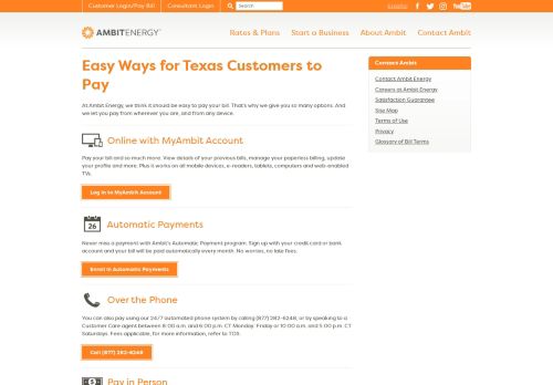 
                            2. Pay My Bill - Easy Ways for Texas Customers to Pay | Ambit Energy