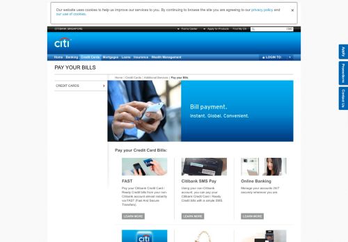 
                            3. Pay My Bills | Credit Card Bills | Bill Payment - Citibank Singapore