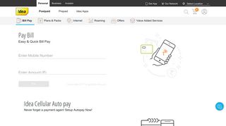 
                            3. Pay Postpaid Bill Online | Mobile Bill Payment | Idea