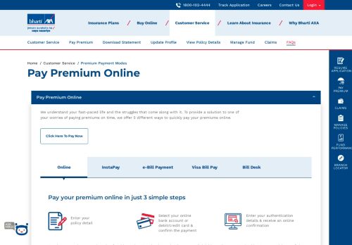 
                            4. Pay Premium Online - Life Insurance Premium Payment | Bharti AXA Life