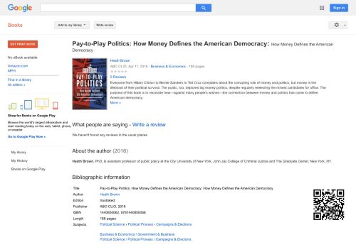 
                            12. Pay-to-Play Politics: How Money Defines the American ...