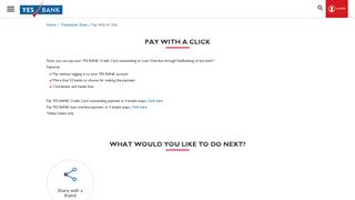 
                            8. Pay With A Click - Yes Bank