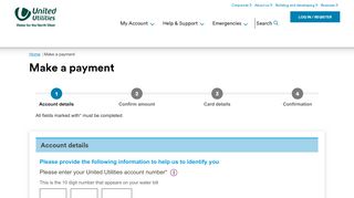 
                            3. Pay your bill online| My Account| United Utilities