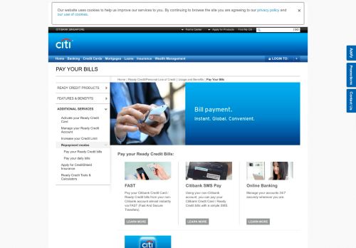 
                            5. Pay Your Bills | Ready Credit Bills | Bill Payment - Citibank Singapore