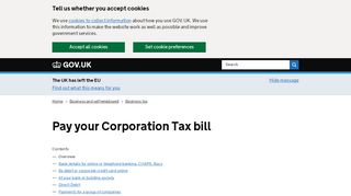 
                            3. Pay your Corporation Tax bill - GOV.UK