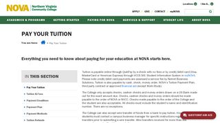 
                            11. Pay Your Tuition :: Northern Virginia Community College