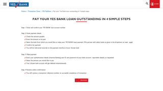 
                            2. Pay your Yes Bank loan outstanding in 4 simple steps