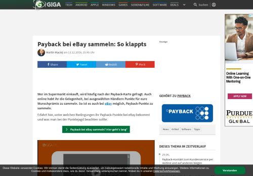 
                            6. Payback bei eBay sammeln: So klappts – GIGA