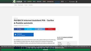 
                            10. PAYBACK Internet Assistent PIA – Surfen & Punkte sammeln – GIGA