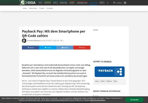 
                            10. Payback Pay: Mit dem Smartphone per QR-Code zahlen – GIGA