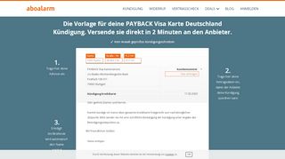 
                            7. PAYBACK Visa Karte direkt online kündigen - Aboalarm