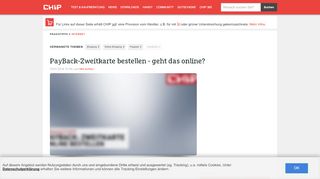 
                            4. PayBack-Zweitkarte bestellen - geht das online? - CHIP