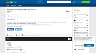 
                            13. Payback.de Login mit Payback AMEX Karte, aber wie? - mydealz.de