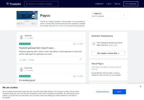 
                            13. Paycc Reviews | Read Customer Service Reviews of paycc.io - Trustpilot