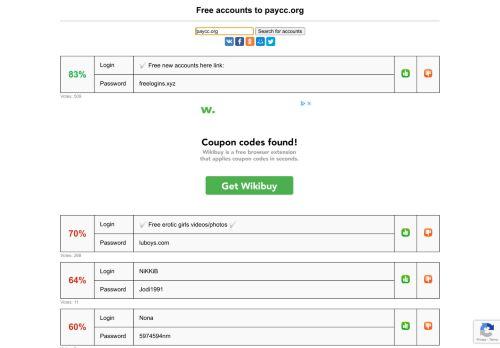 
                            2. paycc.org - free accounts, logins and passwords