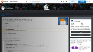 
                            4. PayDay 2 Pirate Perfection Pro Menu (Leak) : modpiracy - Reddit