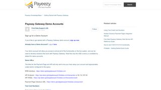 
                            3. Payeezy Gateway Demo Accounts – Payeezy Knowledge Base