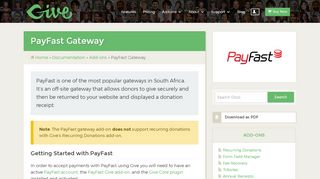 
                            13. PayFast Gateway – GiveWP