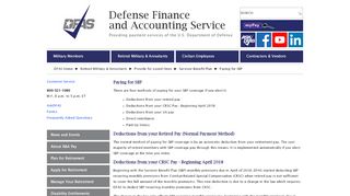 
                            13. Paying for SBP - DFAS