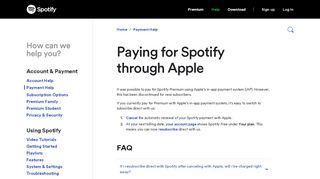 
                            12. Paying for Spotify through Apple - Spotify
