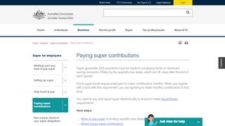 
                            9. Paying super contributions | Australian Taxation Office