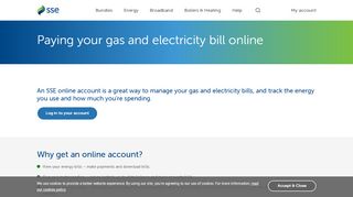 
                            5. Paying your gas and electricity bill online - SSE