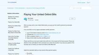 
                            11. Paying Your United Oxford Bills – SimplyInsured