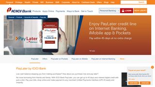 
                            8. PayLater by ICICI Bank