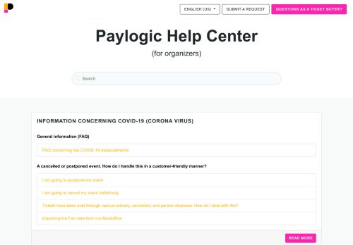 
                            8. Paylogic Help Center