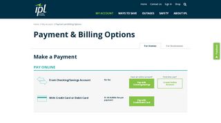 
                            11. Payment and Billing Options | Indianapolis Power & Light Company