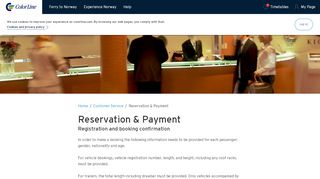 
                            7. Payment and ticket reservation - read more here! | Color Line