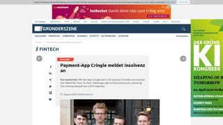 
                            2. Payment-App Cringle meldet Insolvenz an | Gründerszene