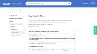 
                            11. Payment FAQs – Taboola Publisher Help Center
