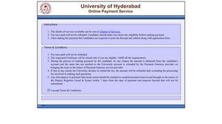 
                            5. Payment Gateway - University of Hyderabad