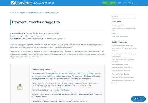 
                            11. Payment Gateways: Sage Pay – Checkfront Support