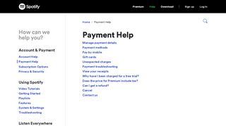 
                            6. Payment Help - Spotify