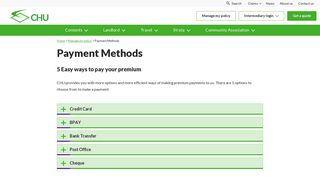 
                            12. Payment Methods » CHU