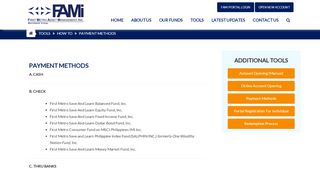 
                            12. Payment Methods | First Metro Asset Management Inc