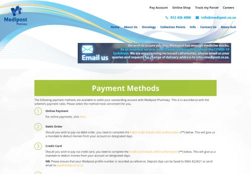 
                            3. Payment Methods - Medipost Pharmacy