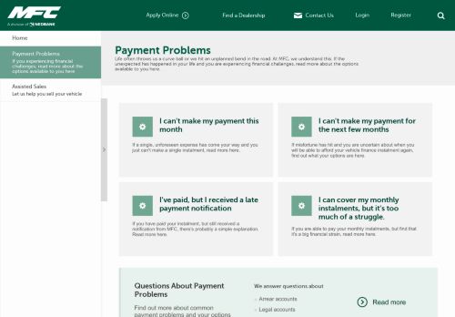 
                            7. Payment Problems - MFC