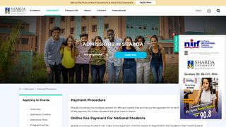 
                            9. Payment Procedure - Sharda University