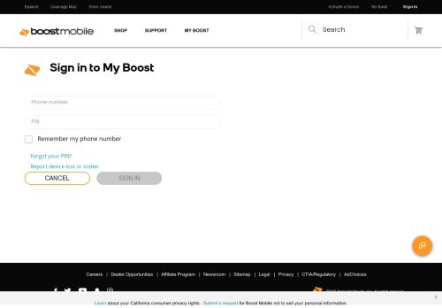 
                            4. Payment - Sign in to My Boost