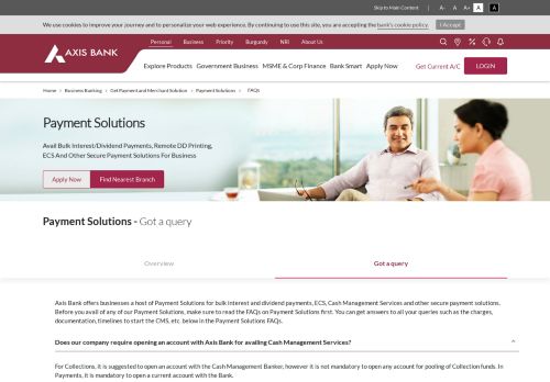 
                            9. Payment Solutions FAQs - Axis Bank