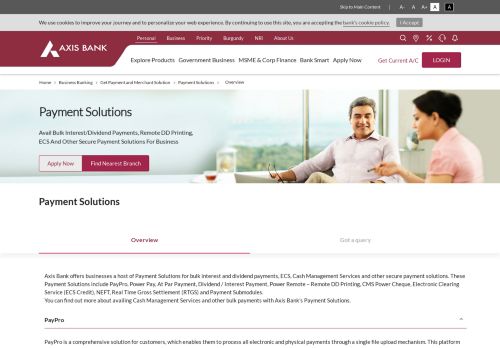 
                            7. Payment Solutions for your Business Need from Axis Bank