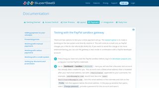 
                            12. Payment | Testing with the PayPal sandbox gateway - SuperSaaS