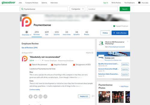 
                            11. Paymentsense - Absolutely not recommended | Glassdoor.ie